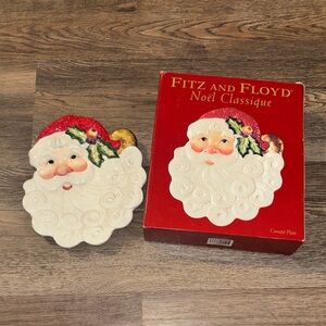 Fitz and Floyd Noel Classique Santa Face Holiday Plate
